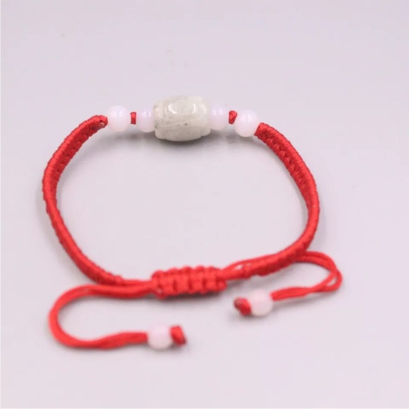 💖 Jade Macrame Bracelet 7”-8” adjustable NEW - Picture 3 of 4